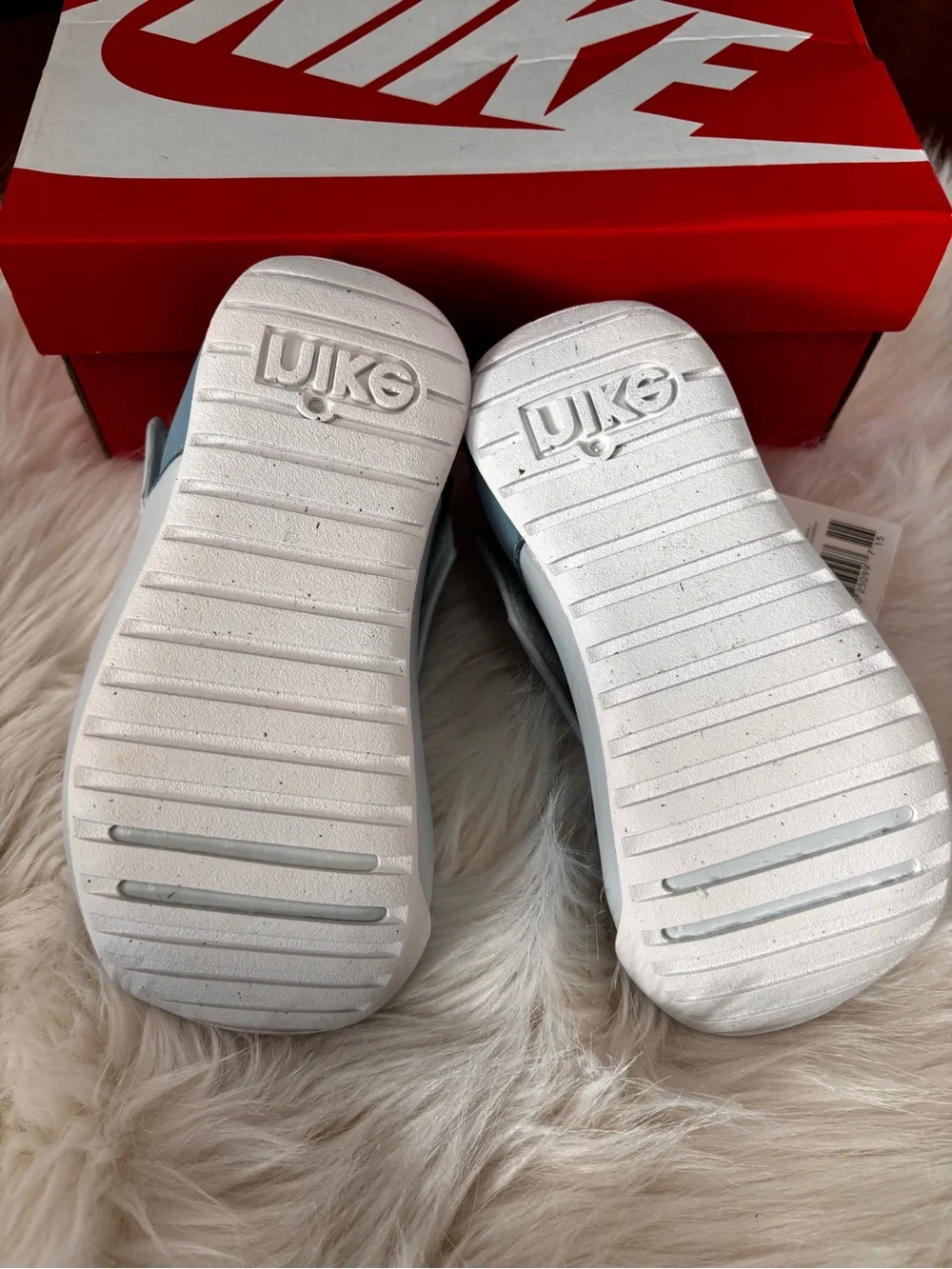 Nike Kids Silver Slip-On Sandals